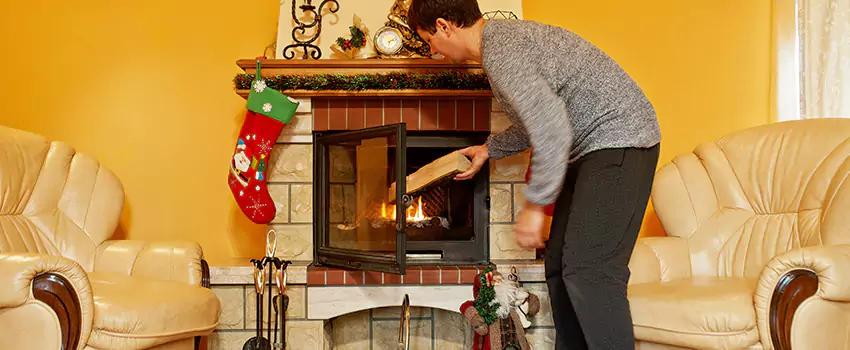 Rusted Metal Fireplace Restoration in Oshkosh, Wisconsin